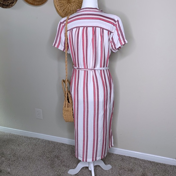 Loft Striped Button Down Dress - Picture 4 of 4